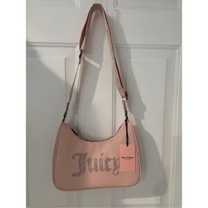Juicy Couture Y2K Shoulder Bag Obsession Rhinestone Logo Purse‎ Handbag Pink